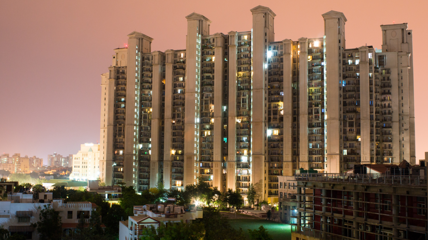 Golf Course Road Modern Skyline
